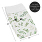 Sweet Jojo Designs Floral Leaf Girl Baby Nursery Changing Pad Cover - Green And White Boho Watercolor Botanical Woodland Tropica