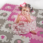 Tadpoles Elephants With Hearsfoam Playmats For Kids, 16 Interlocking Foam Tiles, Waterproof, Durable, And Long-Lasting | Total F
