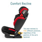 Peg Perego Viaggio Flex 120 - Booster Car Seat - For Children From 40 To 120 Lbs - Made In Italy - Monza (Black & Red)