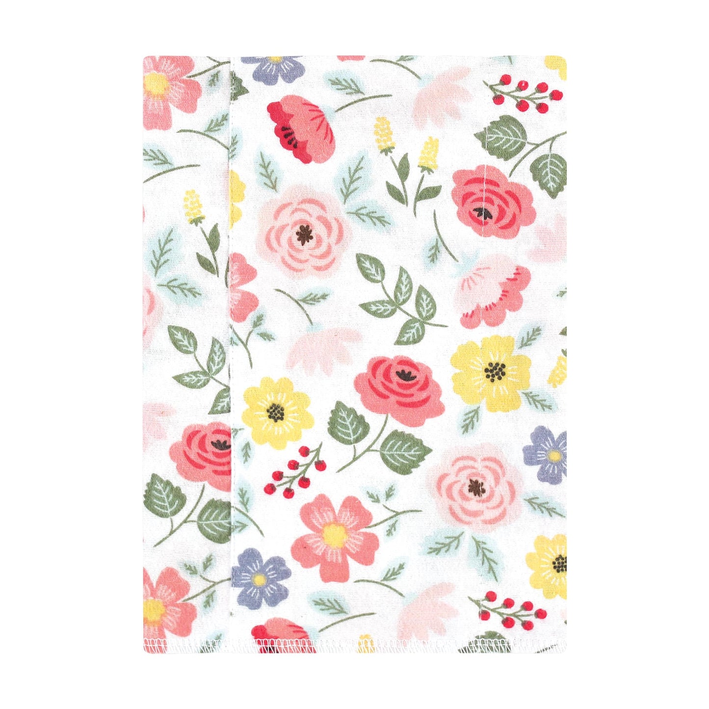 Hudson Baby Unisex Baby Cotton Flannel Burp Cloths, Modern Botanical 4 Pack, One Size