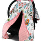 Dear Baby Gear Carseat Canopy With Snap Opening For Girls - Infant Canopies - Nursing Covers - 37' X 29' (Watercolor Cactus Fl