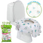 Potty Shields Toilet Seat Covers Disposable (12 Pack) - Xl Waterproof Toilet Cover For Toddlers, Kids & Adults - Portable & Indi