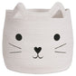 Vk Vk??Iving Animal Hamper Large Woven Animal Cotton Rope Storage Basket Laundry Basket Organizer With Cat Design For Towels Bla