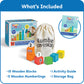 hand2mind Numberblocks One to Five Wooden Blocks, Wood Building Blocks for Toddlers 2-4 Years, Stacking Toys, Montessori Math Ma