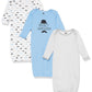 Hudson Baby Unisex Cotton Gowns, Perfect Gentlemen, 0-6 Months