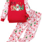 Retsugo Toddler Girls Christmas Outfits 2 Piece Xmas Long Sleeve Snowman Sweatshirt Santa Claus Legging Sets Pant Set Kids Holid