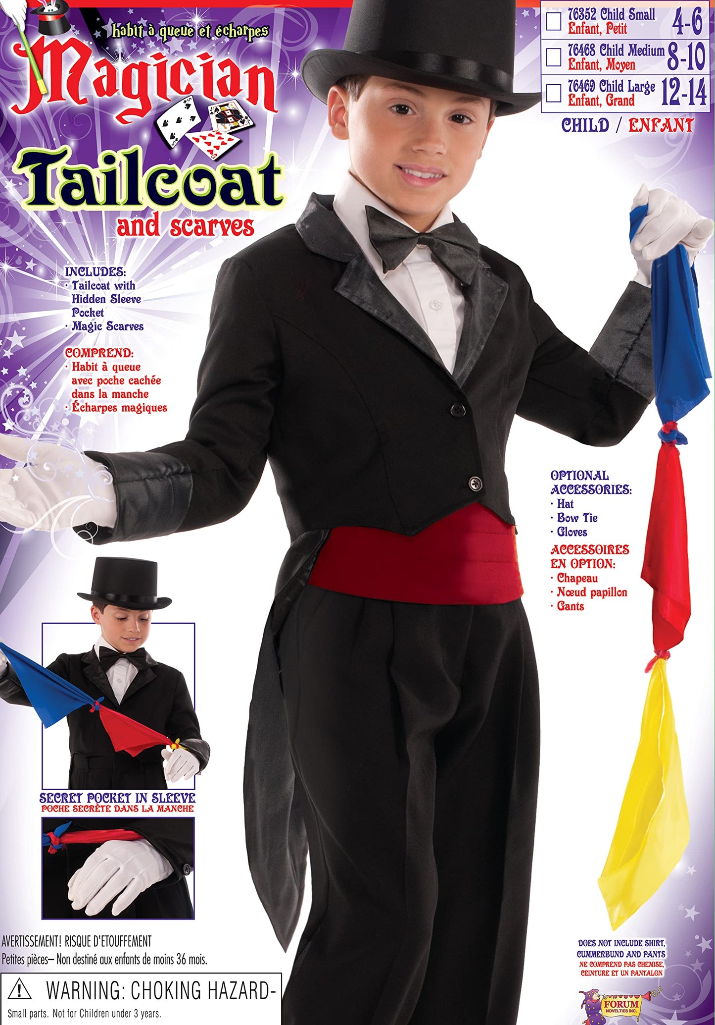 Rubie'S Child'S Magician Costume Tailcoat, Black, Medium
