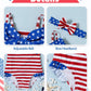 Mioglrie Baby Girl Swimsuit Toddler 4Th Of July Swimsuit 3T-4T Bathing Suit Star Ruffle Stripe Summer Beach One Piece Swimwear F