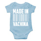 Made In Vachina - Funny Cute Infant Creeper Short Sleeve Bodysuits Infant Funny Baby Romper(Light Blue, 12 Months)