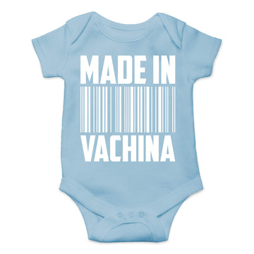 Made In Vachina - Funny Cute Infant Creeper Short Sleeve Bodysuits Infant Funny Baby Romper(Light Blue, 12 Months)