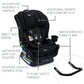 Britax Poplar S Convertible Car Seat, 2-In-1 Car Seat With Slim 17-Inch Design, Clicktight Technology, Onyx