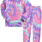 Vaenait Baby Kids Junior 100% Cotton Sleepwear Pajamas 2Pcs Set Tiedye-Mintpinkpurple-255 S