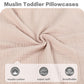 Caruili Muslin Toddler Pillowcase For 13 X 18 Pillow, 2 Pack Small Travel Pillow Cases Covers With Envelope Closure, Soft & Brea