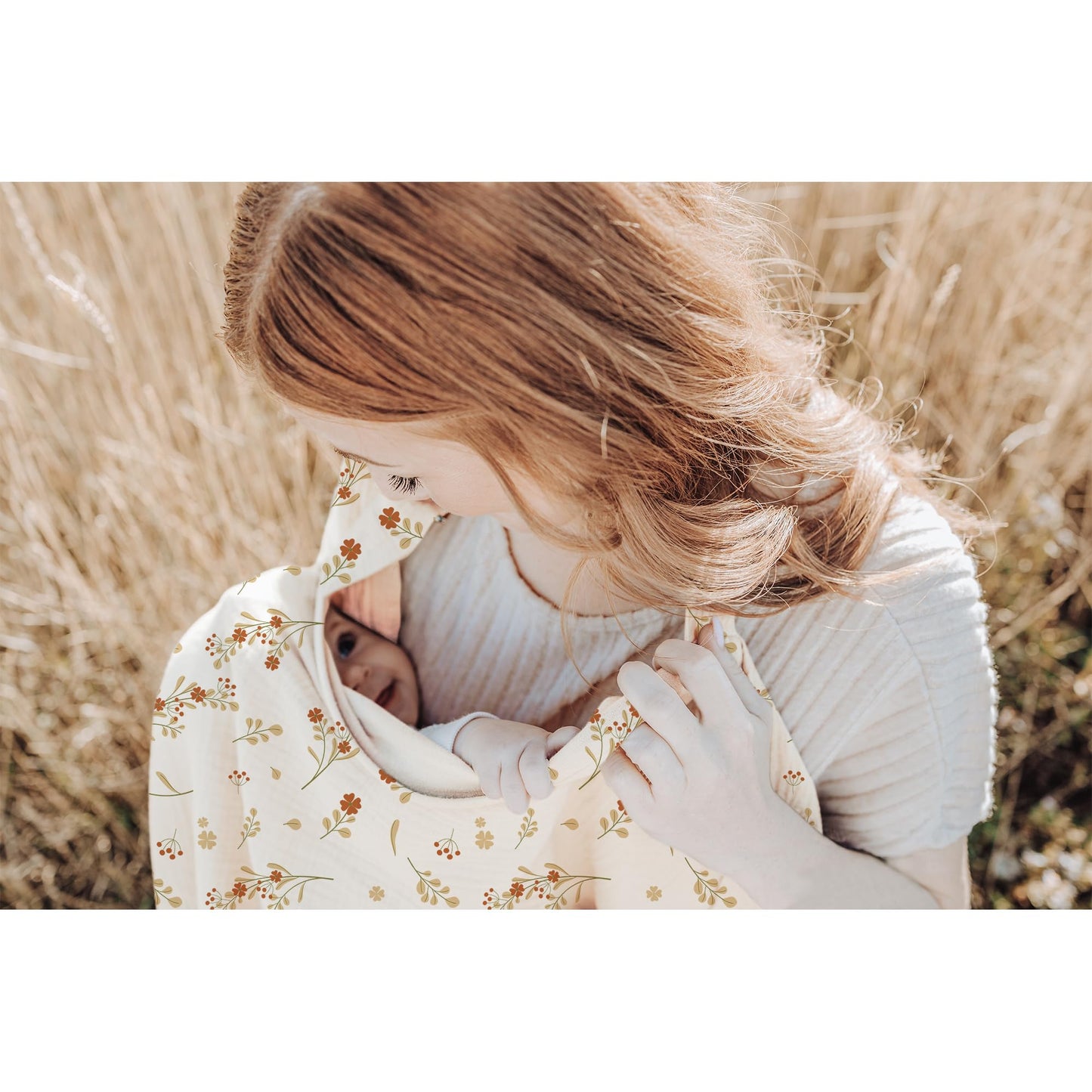 Konssy Muslin Nursing Cover For Baby Breastfeeding, Breathable 100% Cotton Breastfeeding Cover With Rigid Hoop For Mother Nursin