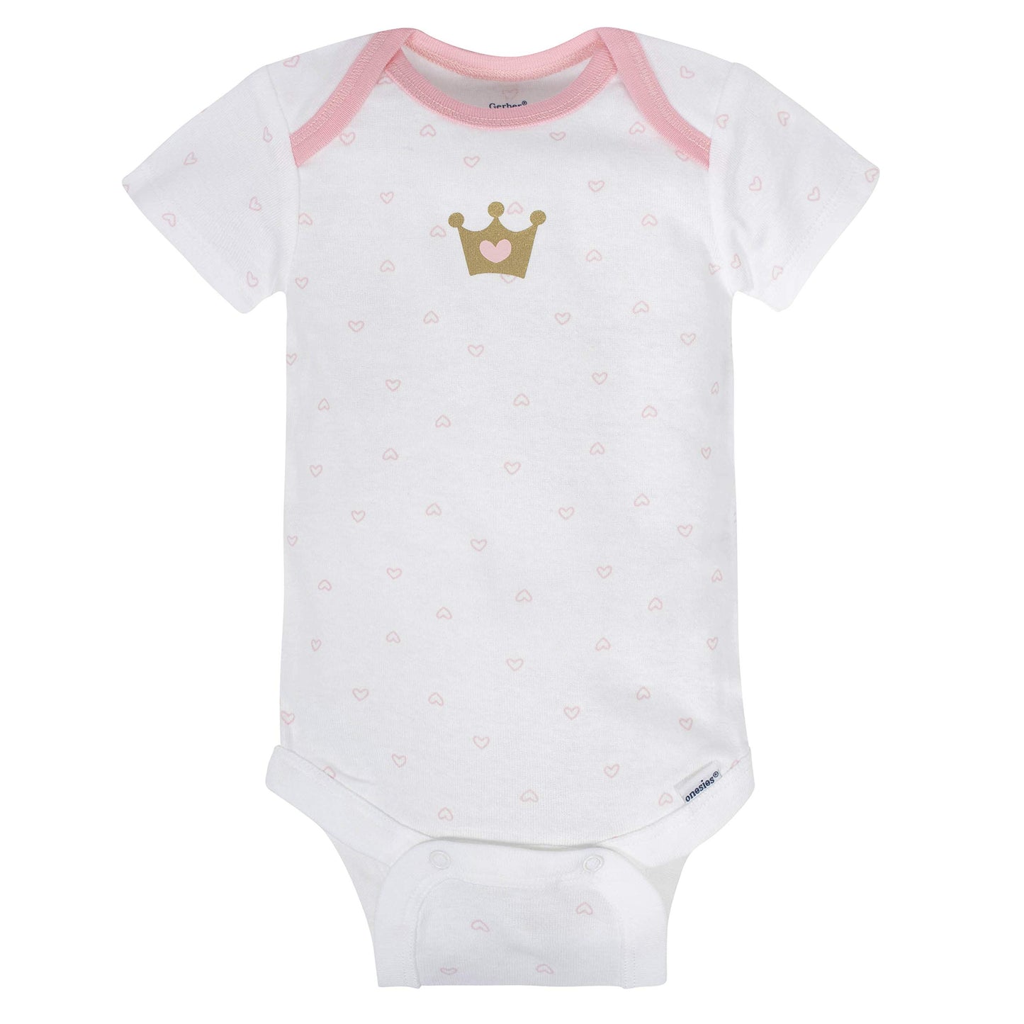 Gerber Baby Girl'S 8-Pack Short Sleeve Onesies Bodysuits, Castle, 3-6 Months