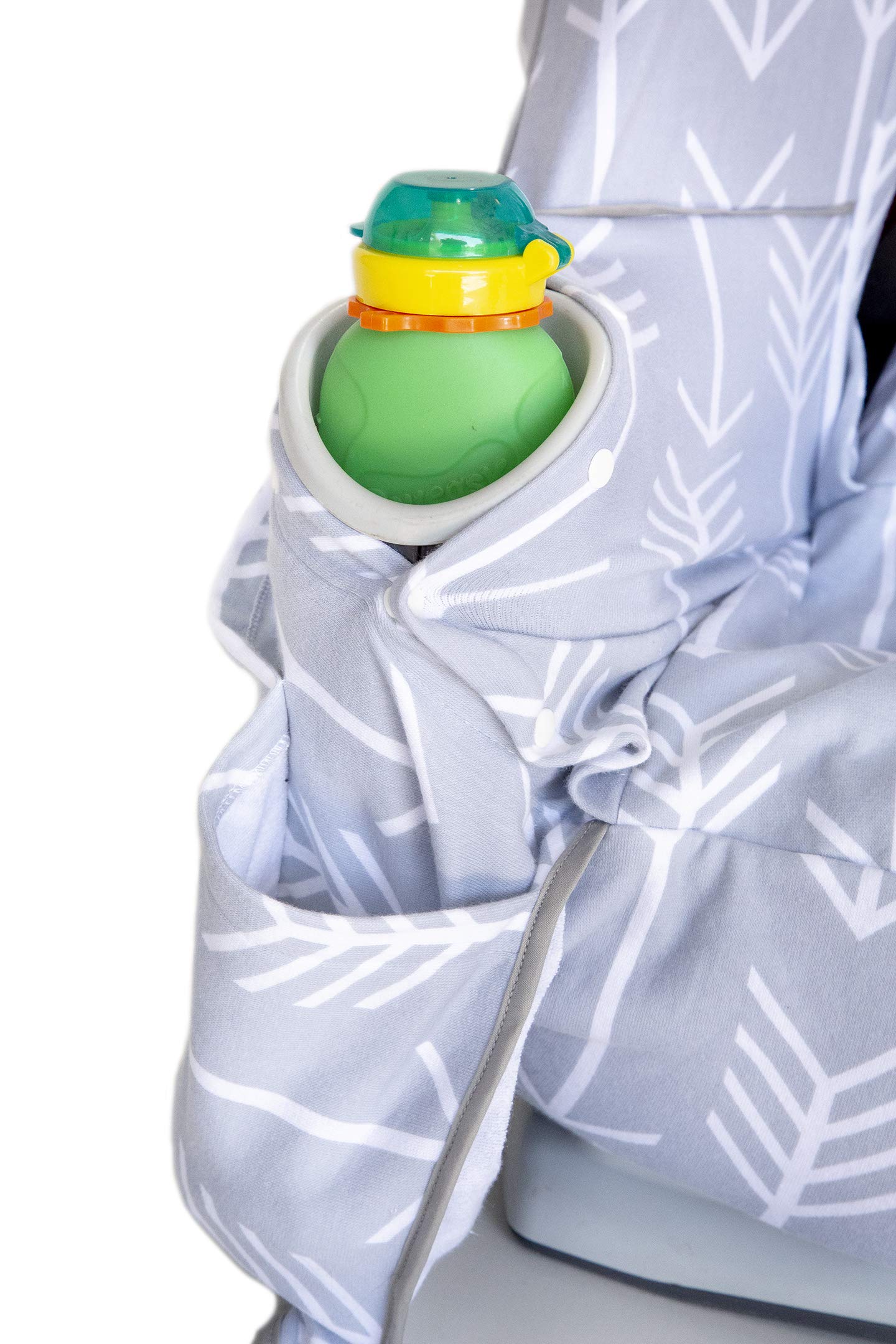 Niko Easy-Wash Children'S Car Seat Cover & Liner - Cotton Jersey Gray & White Arrow Pattern - Universal Fit - Crash Tested - Wat