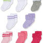 Luvable Friends Unisex Baby Newborn And Baby Terry Socks, Pink Gray, 6-12 Months