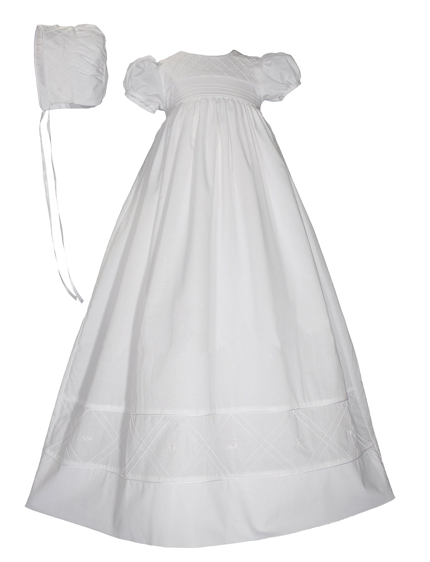 Heirloom 34' Christening Baptism Gown- Size 6 Months White