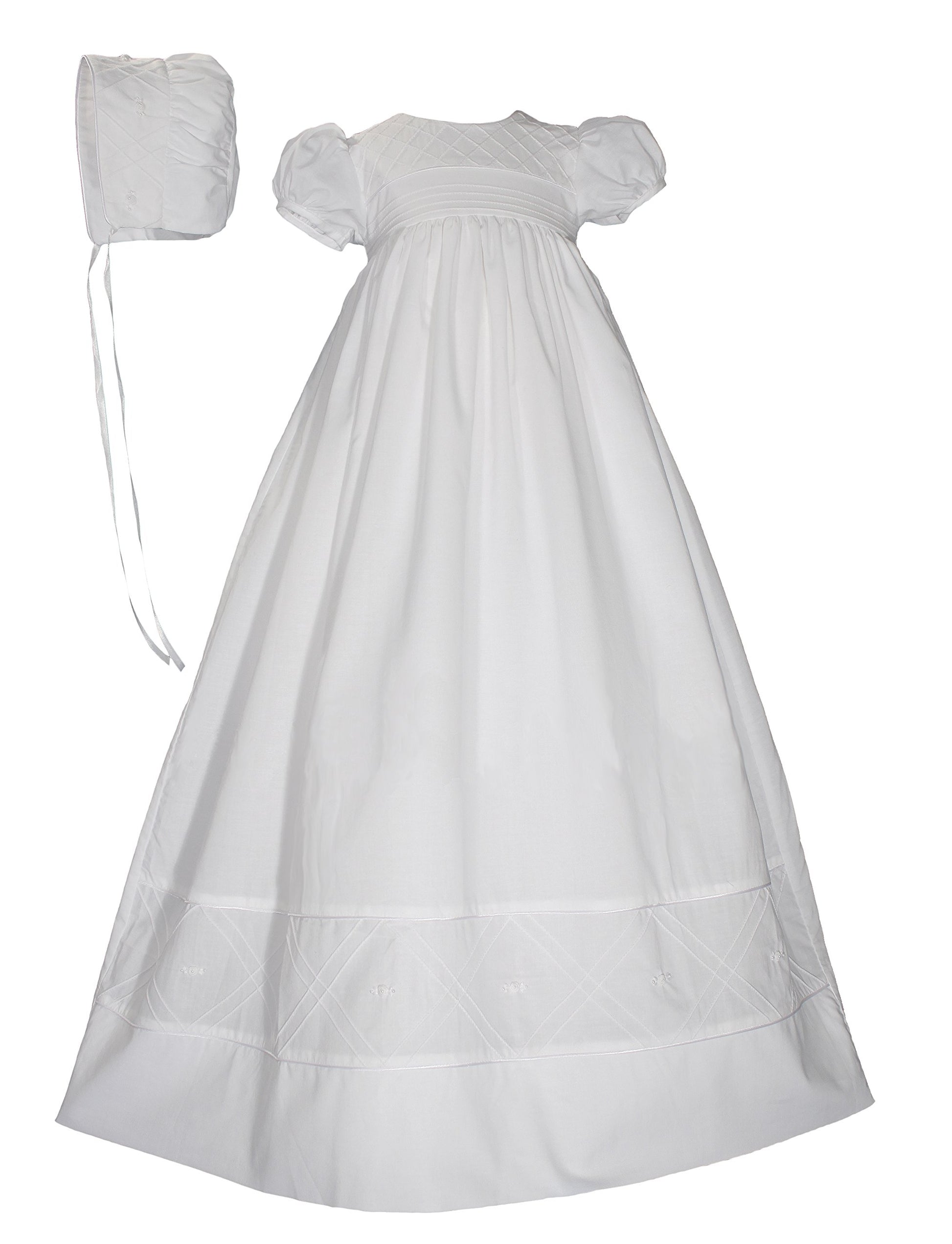 Heirloom 34' Christening Baptism Gown- Size 6 Months White