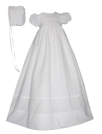 Heirloom 34' Christening Baptism Gown- Size 6 Months White
