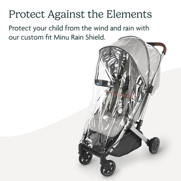 Uppababy Minu And Minu V2 Rain Shield/Waterproof And Windproof Coverage/Ventilated Design/Quick Attachment/Easy Access To Child