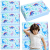 Shellwei Vinyl Mat for Kids Preschool Daycare 52 x 20 x 1'' Kids Folding Rest Mat for Boys Girls Classroom Home Travel(Dinosaur)