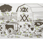 Modern-Twist Waterproof, Dishwasher Safe Mark, Single Mat, Farm Buddies