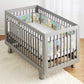 Breathablebaby Breathable Mesh Liner For Full-Size Cribs, Classic 3Mm Mesh, Best Friends (Size 4Fs Covers 3 Or 4 Sides)