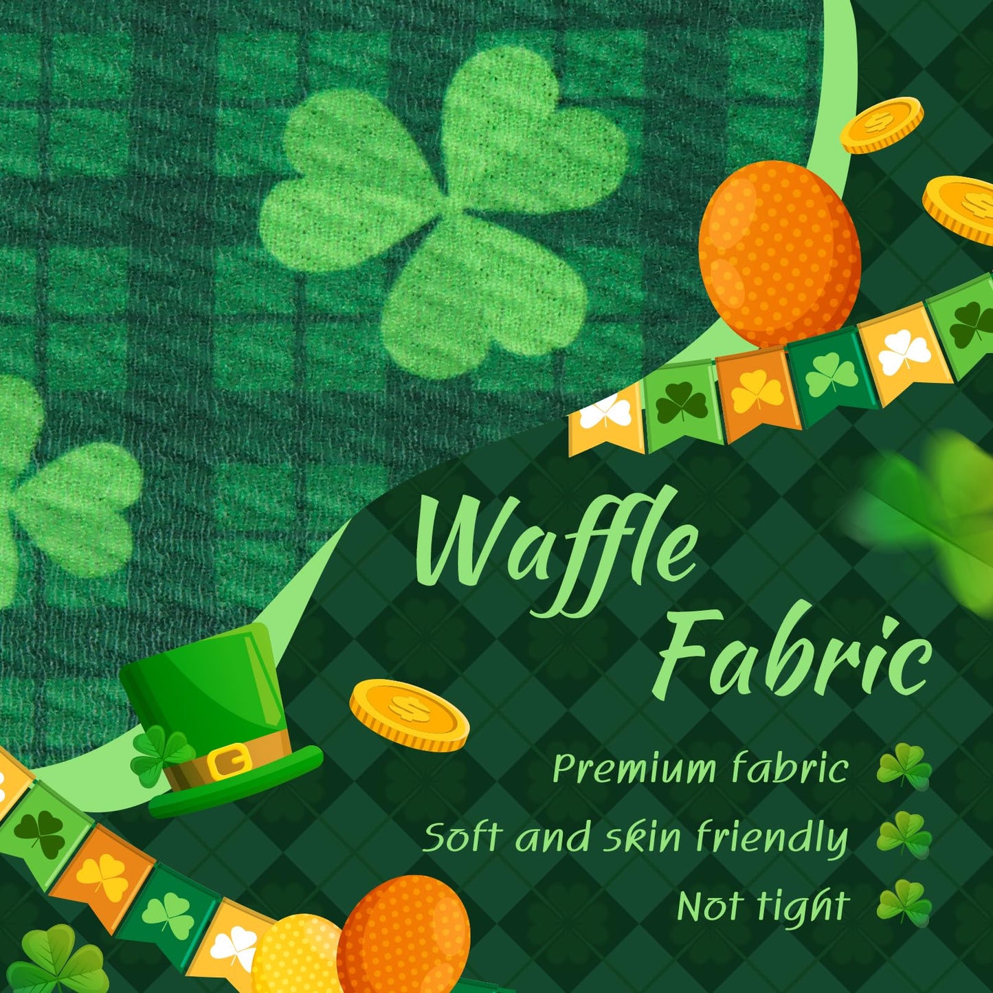 Lanmerry St Patricks Day Baby Hair Bows Green Headband Baby Girl Hair Accessories St. Patrick Green Bow Shamrock Headband Rainbo