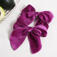 5In Hot Pink Velvet Fable Bow Hair Clip Barrettes Baby Girls Women Large Velvet Ribbon Sailor Bow Alligator Hairpins Birthday Pa