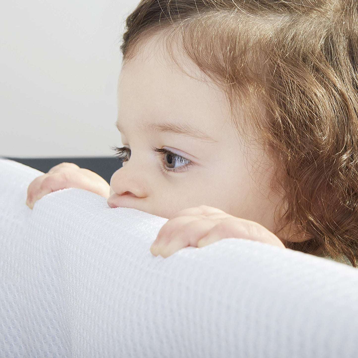 BreathableBaby Breathable Mesh RailGuard Teething Cover - White - 51    Long Panel (1) - Fits Most Full-Size and Does Not Fit Mi