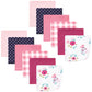 Hudson Baby Unisex Baby Flannel Cotton Washcloths, Butterfly Floral 12 Pack, One Size