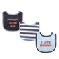 Luvable Friends Unisex Baby Cotton Drooler Bibs With Fiber Filling, Boy Mommy 3-Pack, One Size