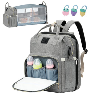 OMBRAT Diaper Bag Backpack, Waterproof Foldable Diaper Bag, Diaper Changing Table Backpack, Essential Diaper Bag Backpack for Tr