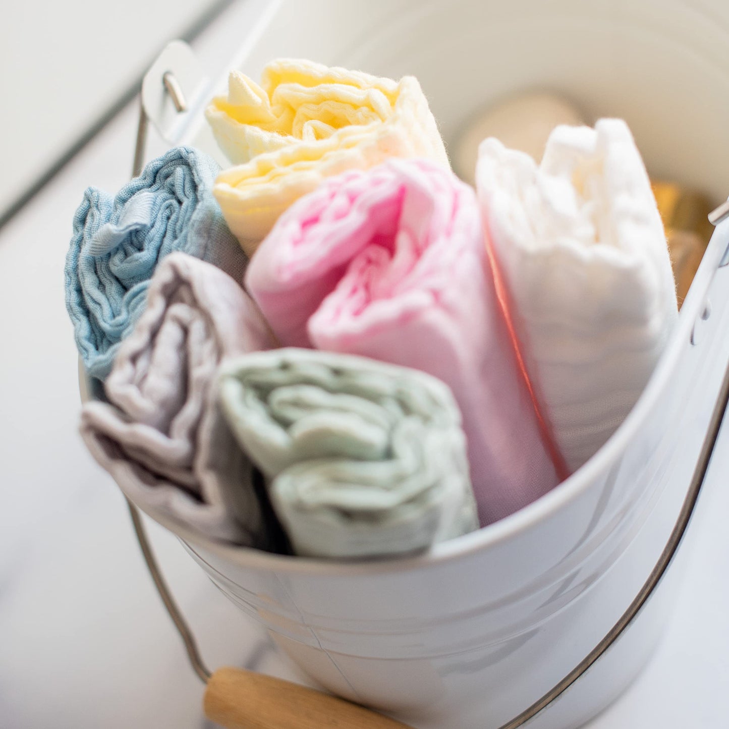 Lollybanks Baby Muslin Washcloth, Natural 100% Cotton Baby Wipes, Multipurpose Cloths For Newborn Face Towel,Bath,Burpcloth, Bib