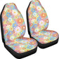 Quelytytrip Hippie Daisy Print Car Seat Covers for Women,Universal Auto Front Seats Protector for Car,SUV Sedan,Truck