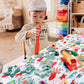 Chicmoments 51'' Babies' Highchair Splat Mat, Toddlers' Non-Slip Floor Mat, Splash Spill Mess Mat For Drawing & Painting With 4