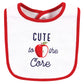 Hudson Baby Unisex Baby Cotton Bib And Headband Or Caps Set, Apple, One Size