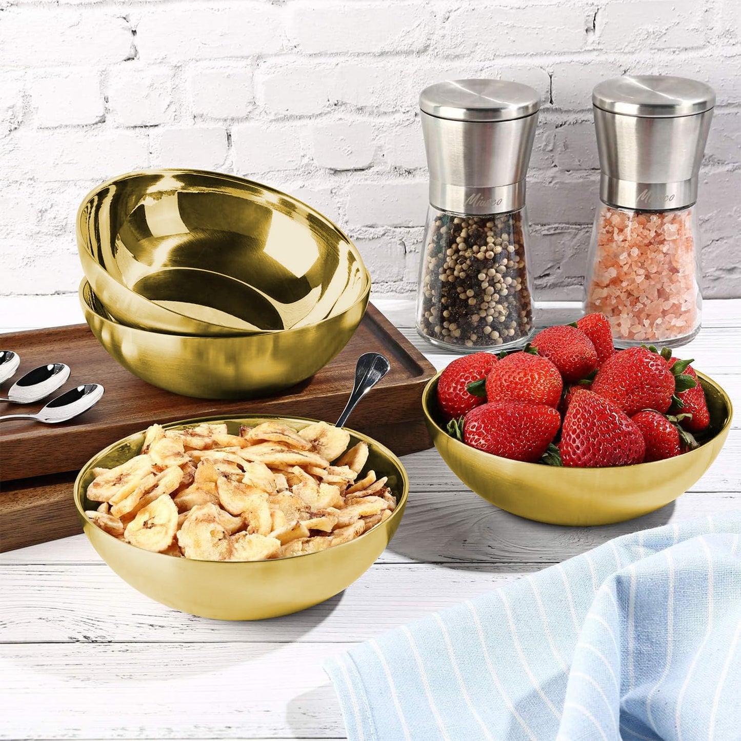 Stainless Steel Bowls For Kids, 18/8 Stainless Steel Toddler Bowl, Bpa-Free, Durable & Easy Clean, 4 Pack - 14.5 Oz Perfect For
