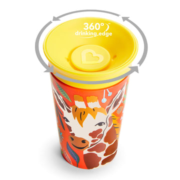 Munchkin Miracle 360 Wildlove Sippy Cup, 9 Oz, Giraffe