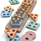 GOPO TOYS Montessori Toys for 18+ Months Old - Toddlers Wooden Sorting and Stacking Toys for Baby Boys and Girls - Shape Sorter 
