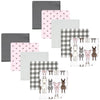 Hudson Baby Unisex Baby Flannel Washcloths, Farm Friends Pink 10Pk, One Size