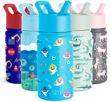 Simple Modern Baby Shark Kids Water Bottle With Straw Lid  Insulated Stainless Steel Reusable Tumbler For Toddlers, Boys  Summit