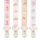 Stadela Baby Fabric Pacifier Clip Holder, Plastic Clip, 4-Pack, Western Pattern, Jolene Set
