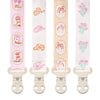 Stadela Baby Fabric Pacifier Clip Holder, Plastic Clip, 4-Pack, Western Pattern, Jolene Set