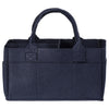Sammy & Lou Collapsible Navy Felt Storage Caddy, Divided Design To Keep Diapers, Wipes And Changing Items Organized, Two Handles