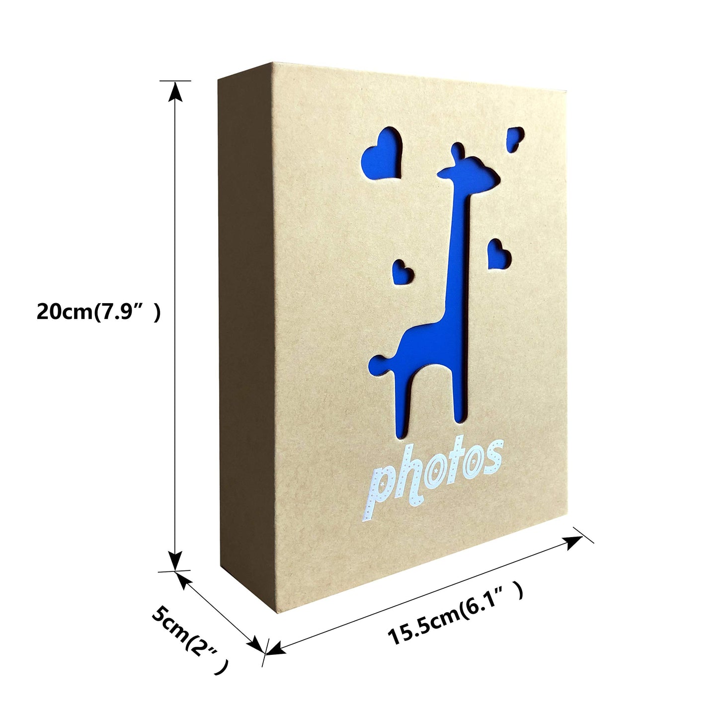 Photo Album Hold 100 Pockets,Kraft Paper Photo Album 5'X 7',Kid Photo Album Hold,Children'S Pictures Album(Dolphin)