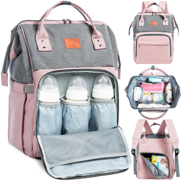 Keababies Baby Diaper Bag Backpack - Baby Bag For Boys, Girls, Waterproof Multi Function Baby Backpack, Large Diaper Bags For Ba