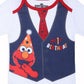 Sesame Street Boys Elmo Or Cookie Monster First Birthday Bodysuit Creeper For Infants - White