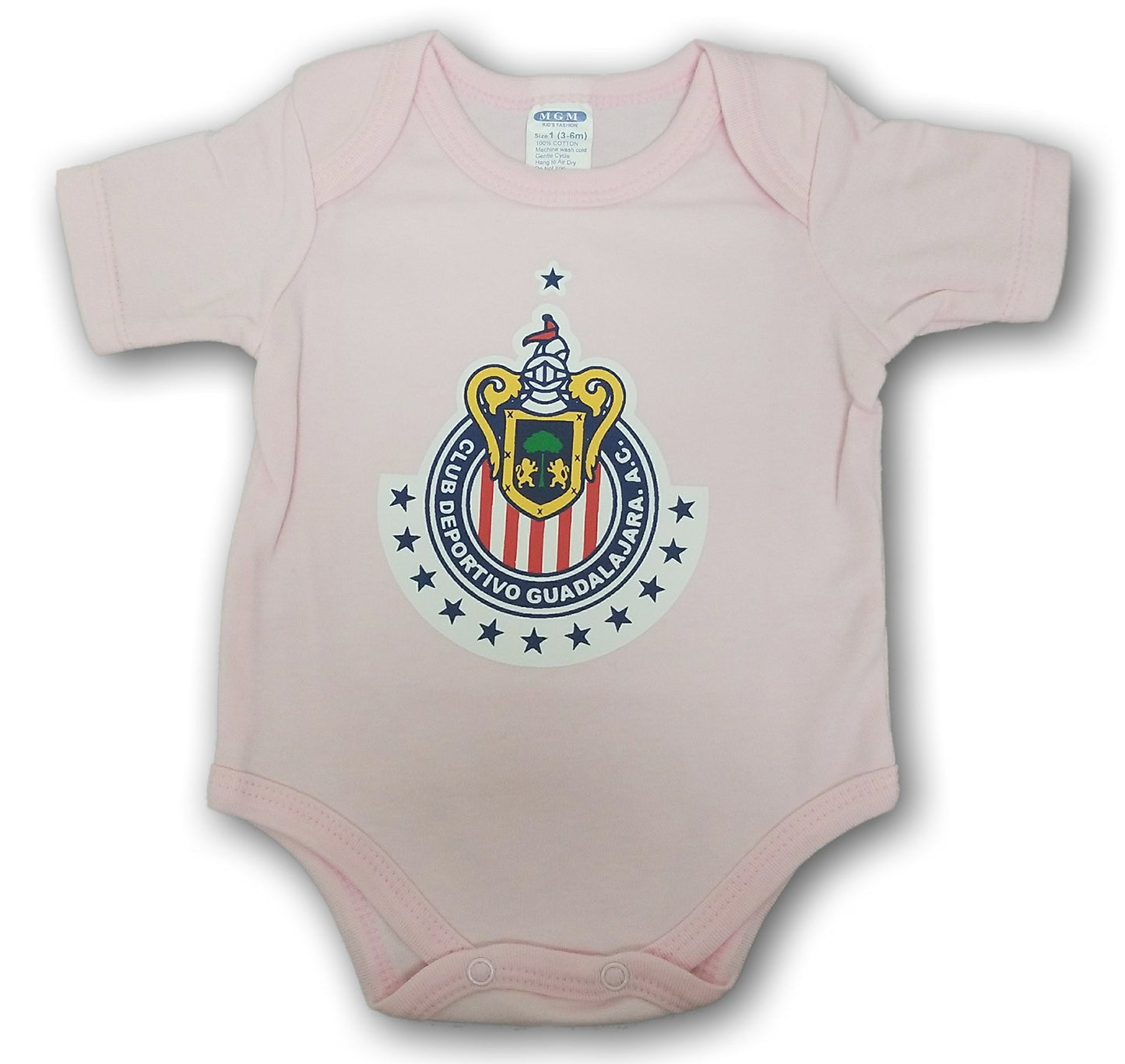 Chivas De Guadalajara Baby Bodysuit Mameluco Jumpsuit (3-6 Months, Pink)